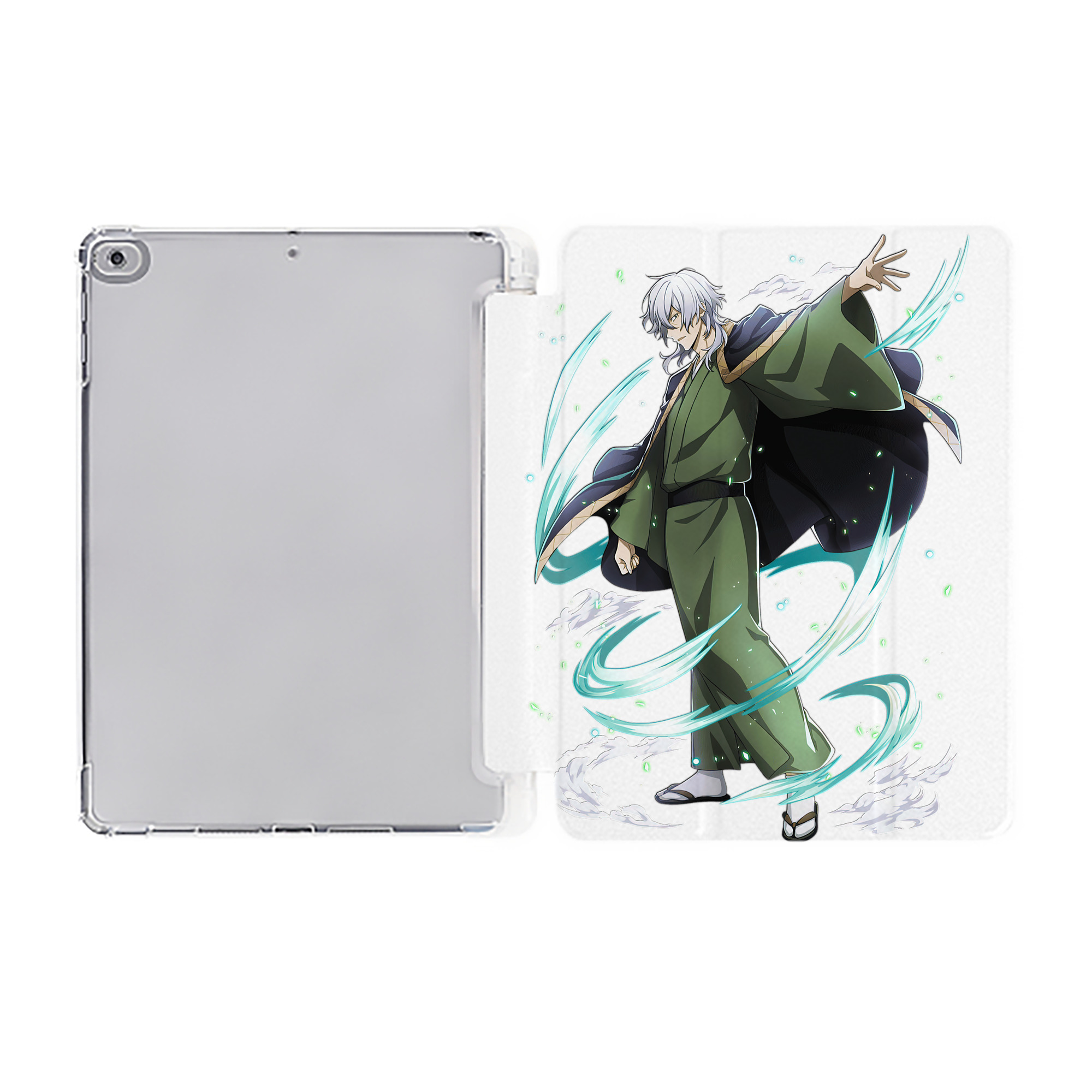 （画像用） 文豪ストレイドッグス Bungo Stray Dogs IPad ケース ペン収納付き 三つ折りスタンド PUレザー×シリコン 対応機種9.5/10.5/10.9インチ